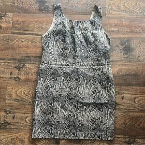 MICHAEL Michael Kors Black and Tan Snake Print Dress